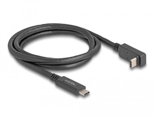 Delock USB 10 Gbps kábel USB Type-C  apa   USB Type-C  apa, ívelt felfelé / lefelé, 1 m 4K PD 60 W E-Marker