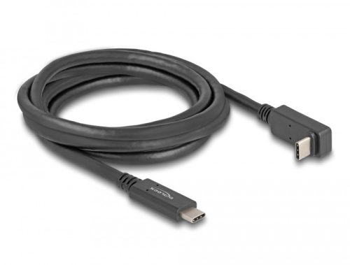 Delock USB 5 Gbps kábel USB Type-C  apa   USB Type-C  apa, ívelt felfelé / lefelé, 2 m 4K PD 60 W E-Marker