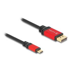   Delock USB Type-C  - DisplayPort kábel (DP Alt Mode) 8K 30 Hz-hez HDR funkcióval 3 m piros (DL-80094)