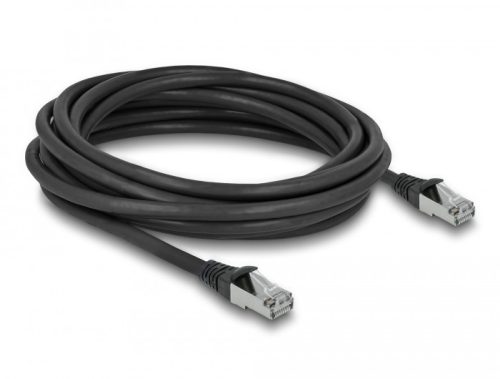 Delock RJ45 hálózati kábel Cat.6A S/FTP PUR kültéri 5 m fekete