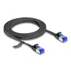   Delock RJ45 lapos patch kábel apa - apa Cat.6A flexibilis 2 m fekete (DL-80176)