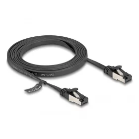   Delock RJ45 lapos patch kábel apa - apa Cat.8.1 flexibilis 2 m fekete (DL-80180)