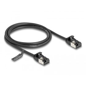   Delock RJ45 kábel apa - apa Cat.8.1 flexibilis 1 m fekete (DL-80183)
