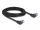 Delock RJ45 hálózati kábel Cat.6A S/FTP balra hajló 3 m fekete (DL-80212)