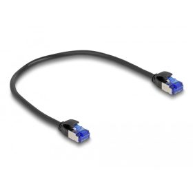   Delock RJ45 hálózati kábel Cat.6A S/FTP vékony 0,25 m fekete (DL-80225)