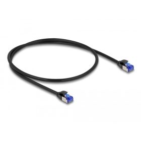   Delock RJ45 hálózati kábel Cat.6A S/FTP vékony 0,5 m fekete (DL-80226)