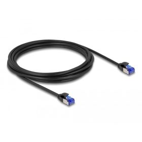   Delock RJ45 hálózati kábel Cat.6A S/FTP vékony 3 m fekete (DL-80229)