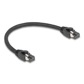   Delock RJ45 hálózati kábel Cat.8.1 S/FTP 25 cm akár 40 Gbps fekete (DL-80231)