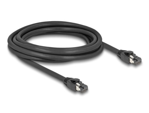 Delock RJ45 hálózati kábel Cat.8.1 S/FTP 3 m akár 40 Gbps fekete