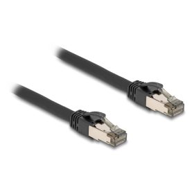   Delock RJ45 hálózati kábel Cat.6A U/FTP ultrahajlékony belső fém borítással 2 m, fekete (DL-80241)