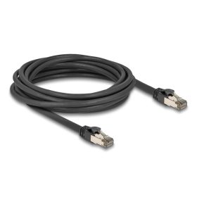   Delock RJ45 hálózati kábel Cat.6A U/FTP ultrahajlékony belső fém borítással 5 m, fekete (DL-80243)