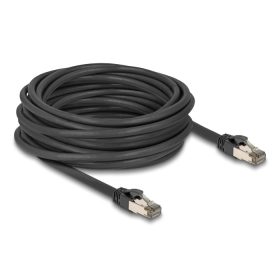   Delock RJ45 hálózati kábel Cat.6A U/FTP ultrahajlékony belső fém borítással 10 m, fekete (DL-80244)