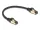 Delock RJ45 hálózati kábel Cat.6A apa - apa S/FTP fekete 30 cm - Cat.7 nyers kábellel, mely alkalmas bel- és kültéri használatra (DL-80246)