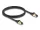 Delock RJ45 hálózati kábel Cat.6A apa - apa S/FTP fekete 1 m - Cat.7 nyers kábellel, mely alkalmas bel- és kültéri használatra (DL-80248)