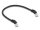 Delock RJ45 hálózati kábel Cat.6A S/FTP 45  fokban lefelé hajló 0,5 m fekete (DL-80274)