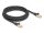 Delock RJ45 hálózati kábel fonott borítással Cat.6A S/FTP apa - apa 3 m fekete