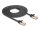 Delock RJ45 lapos hálózati kábel fonott borítással Cat.6A U/FTP apa - apa 5 m fekete (DL-80328)