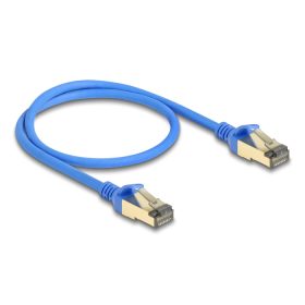   Delock RJ45 hálózati kábel Cat.8.1 F/FTP vékony 0,5 m kék (DL-80332)
