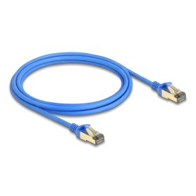   Delock RJ45 hálózati kábel Cat.8.1 F/FTP vékony 2 m kék (DL-80334)