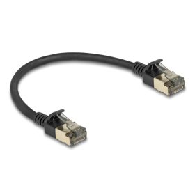   Delock RJ45 hálózati kábel Cat.8.1 F/FTP Slim Pro 0,25 m, fekete (DL-80337)