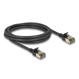   Delock RJ45 hálózati kábel Cat.8.1 F/FTP Slim Pro 2 m, fekete (DL-80340)