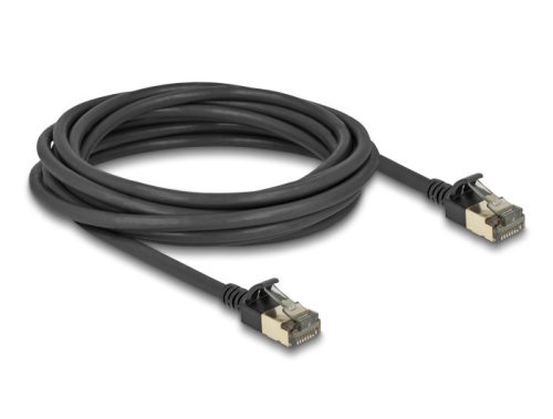 Delock RJ45 hálózati kábel Cat.8.1 F/FTP Slim Pro 5 m, fekete