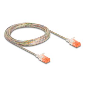   Delock RJ45 hálózati kábel Cat.6A U/UTP vékony 3 m áttetsző (DL-80355)