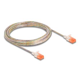   Delock RJ45 hálózati kábel Cat.6A U/UTP vékony 5 m áttetsző (DL-80356)