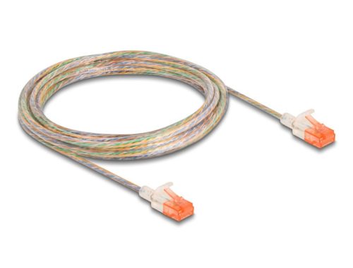 Delock RJ45 hálózati kábel Cat.6A U/UTP vékony 5 m áttetsző