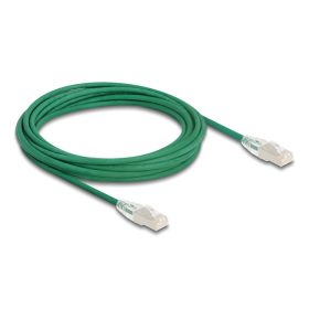   Delock RJ45 hálózati kábel Cable Cat.6A apa   apa hajlított csatlakozóval U/FTP Slim 5 m, zöld (DL-80368)