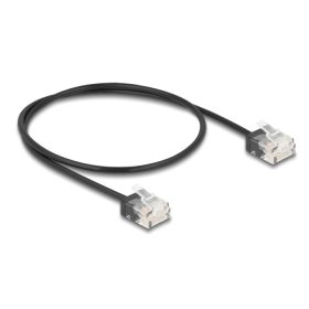   Delock RJ45 hálózati kábel Cat.6 UTP ultra vékony 0,5 m, fekete (DL-80370)
