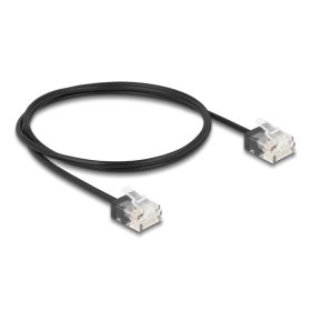   Delock RJ45 hálózati kábel Cat.6 UTP ultra vékony 1 m, fekete (DL-80371)