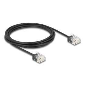   Delock RJ45 hálózati kábel Cat.6 UTP ultra vékony 3 m, fekete (DL-80373)