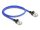 Delock RJ45 hálózati kábel fonott borítással Cat.6A U/FTP Slim, 0,5 m, kék (DL-80376)