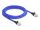 Delock RJ45 hálózati kábel fonott borítással Cat.6A U/FTP Slim, 3 m, kék