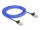 Delock RJ45 lapos hálózati kábel fonott borítással Cat.6A U/FTP 2 m, kék