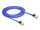 Delock RJ45 lapos hálózati kábel fonott borítással Cat.6A U/FTP 3 m, kék