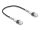 Delock RJ45 hálózati kábel dupla hajlítás védelemmel Cat.6A UTP Slim 0,3 m, fekete (DL-80387)