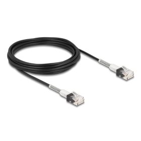   Delock RJ45 hálózati kábel dupla hajlítás védelemmel Cat.6A UTP Slim 5 m, fekete (DL-80392)