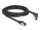 Delock RJ45 hálózati kábel Cat.8.1 S/FTP 90  fokban felfelé hajló / egyenes 3 m fekete (DL-80396)