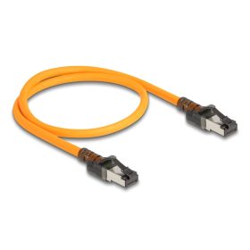   Delock RJ45 hálózati kábel USB Type-C  porttal megtalálási, önazonosítási funkcióval Cat.6A S/FTP 0,5 m narancssárga (DL-80403)