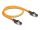 Delock RJ45 hálózati kábel USB Type-C  porttal megtalálási, önazonosítási funkcióval Cat.6A S/FTP 0,5 m narancssárga