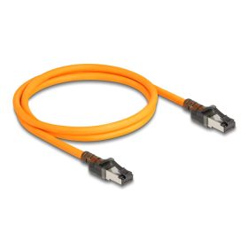   Delock RJ45 hálózati kábel USB Type-C  porttal megtalálási, önazonosítási funkcióval Cat.6A S/FTP 1 m narancssárga (DL-80405)