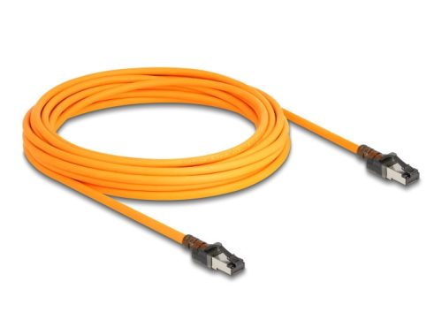 Delock RJ45 hálózati kábel USB Type-C  porttal megtalálási, önazonosítási funkcióval Cat.6A S/FTP 7,5 m narancssárga