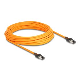   Delock RJ45 hálózati kábel USB Type-C  porttal megtalálási, önazonosítási funkcióval Cat.6A S/FTP 10 m narancssárga (DL-80418)