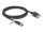 Delock M12 kábel X-kódú 8 tűs anya - RJ45 anya Cat.6A S/FTP installálásához 3 m, fekete (DL-80462)