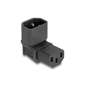   Delock Tápadapter IEC 60320 - C14 - C13, apa / anya, 10 A, 90 -ban hajlított (DL-80472)