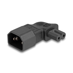   Delock Tápadapter IEC 60320 - C14 - C7, apa / anya, 2,5 A, 90 -ban hajlított (DL-80473)
