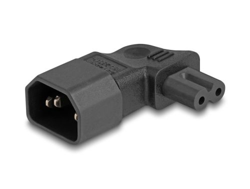 Delock Tápadapter IEC 60320 - C14 - C7, apa / anya, 2,5 A, 90 -ban hajlított