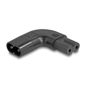   Delock Tápadapter IEC 60320 - C8 - C7, apa / anya, 2,5 A, 90 -ban balra / jobbra hajlított (DL-80475)